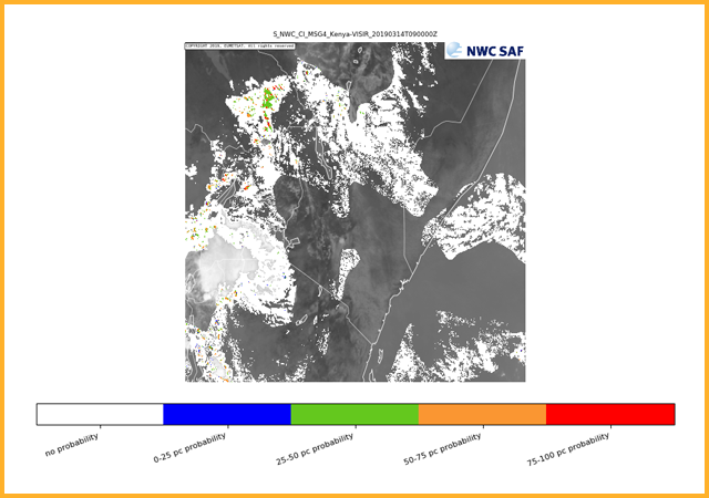 Chance of convective initiation in next 30 mins